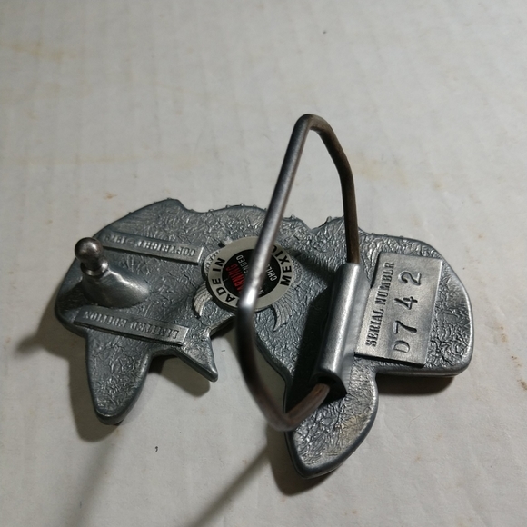 Limited Edition "HOGS" Belt Buckle 1979 Solid Pewter Mexico w/Serial Number - Picture 7 of 12